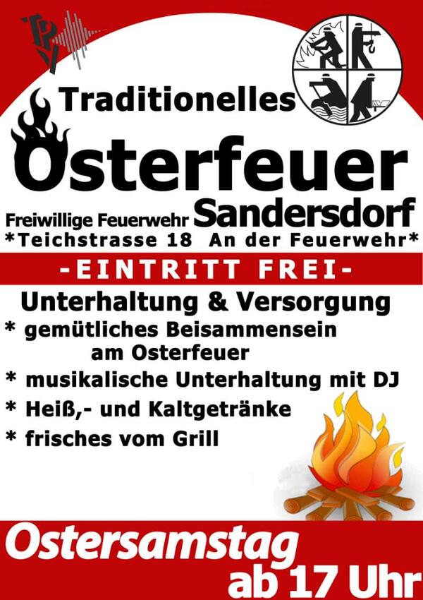 Bild vergrößern: Osterfeuer bei der Feuerwehr Sandersdorf