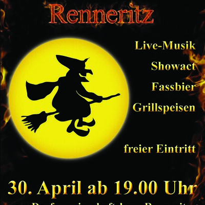 Bild vergrößern: Der Heimatverein Renneritz veranstaltet eine traditionelle Walpurgisnacht immer am 30. April