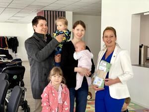 Familie Rohde mit der kleinen Rebecca Emily