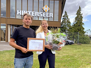 Thomas Hinterseer mit Brgermeisterin Steffi Syska