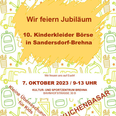 10. Kleiderbörse in Sandersdorf-Brehna am 7.10.2023
