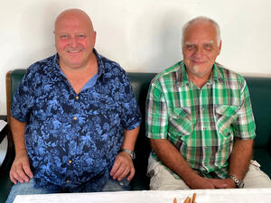 Die Ortsbrgermeister von Brehna (Bernd Hubert) und von Roitzsch (Mario Willer) begrten ebenfalls ihre neuen kleinsten Einwohnerinnen und Einwohner.
