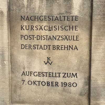 Bild vergrößern: Postdistanzsäule am Brehnaer Markt