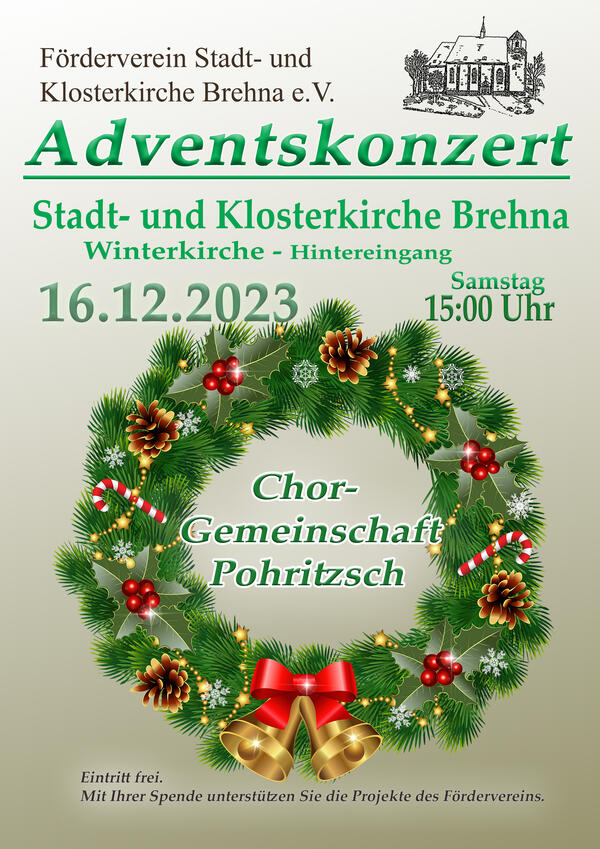 Bild vergrößern: Adventskonzert in der Stadt- und Klosterkirche Brehna 2023