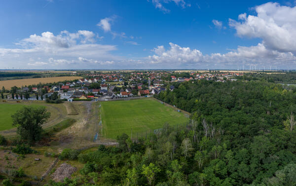 Der Sportplatz von Roitzsch - Luftaufnahme
