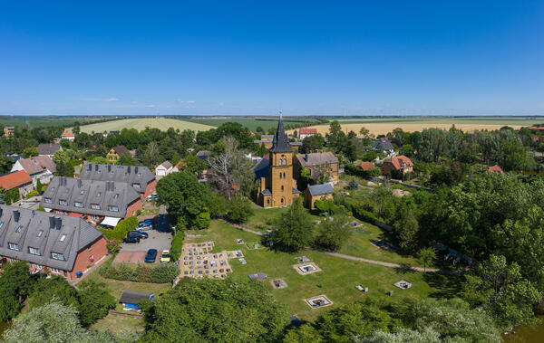 Glebitzscher Dorfkirche - Luftaufnahme
