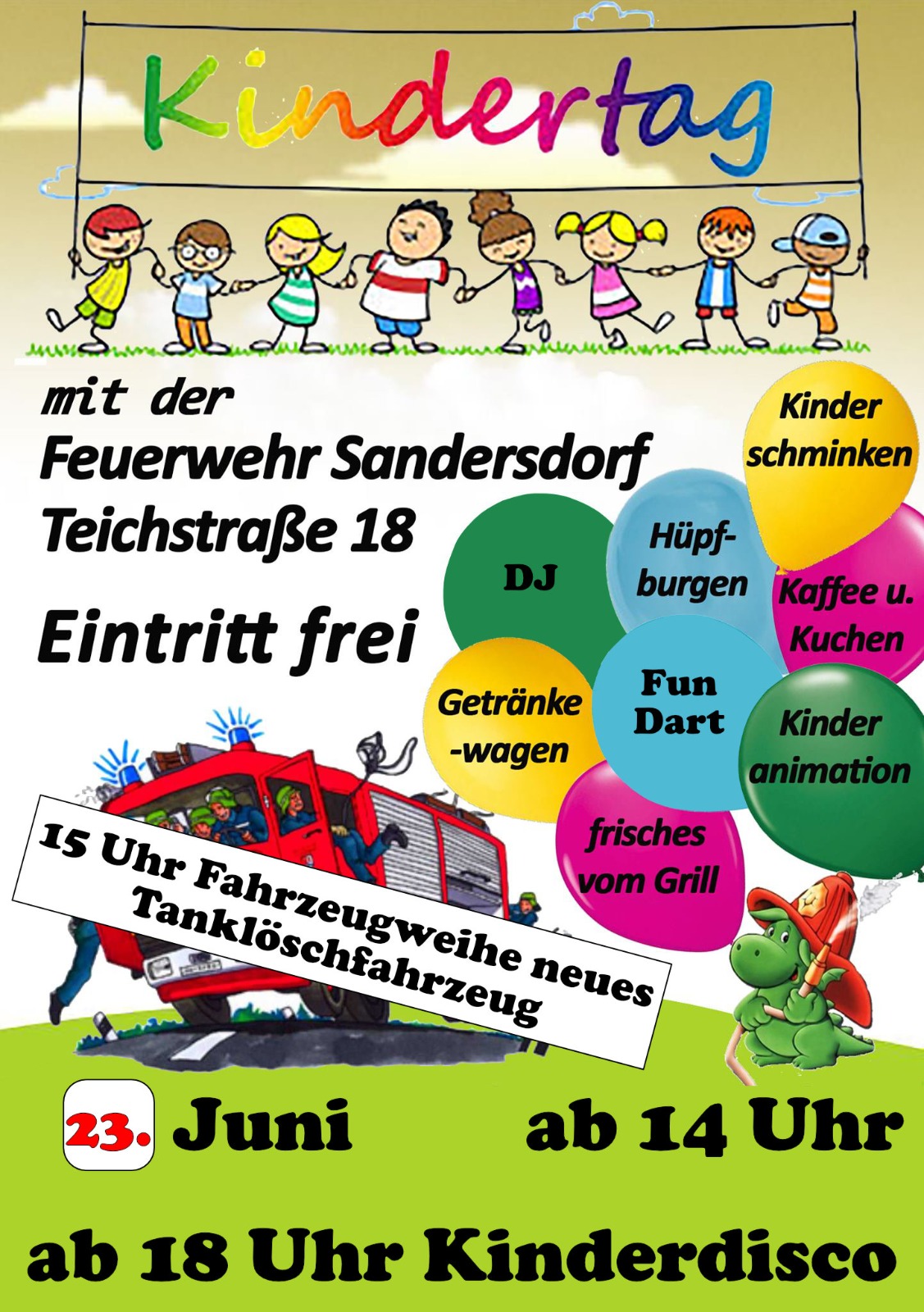 Bild vergrößern: Kinderfest bei der Feuerwehr Sandersdorf