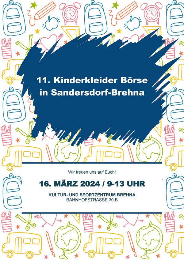 Plakat zur Kinderkleider Börse im Frühjahr 2024
