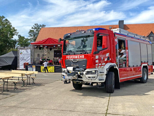 Die Feuerwehr Sandersdorf auf dem Veranstaltungsplatz