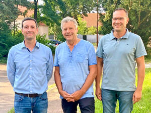 Bild vergrößern: Ortschaftsrat Renneritz: Maik Janak, Andreas Hennig und Torsten Wolf (v.l.n.r.)
