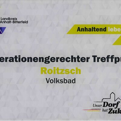 Bild vergrößern: Urkunde "Generationsgerechter Treffpunkt" Roitzscher Volksbad