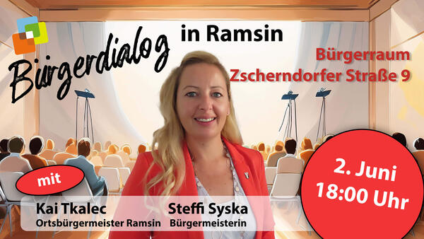 Bürgerdialog in Ramsin - Veranstaltungsplakat - 2025