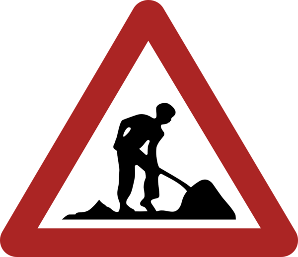 Baustellenschild