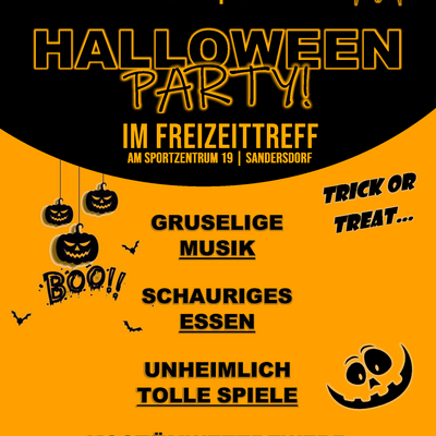 Plakat Halloweenparty am 30.10.2025