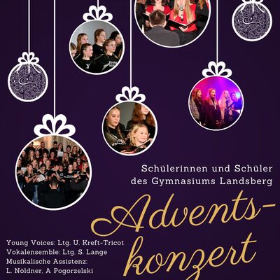 Plakat Adventskonzert Brehna Gymnasium Landsberg