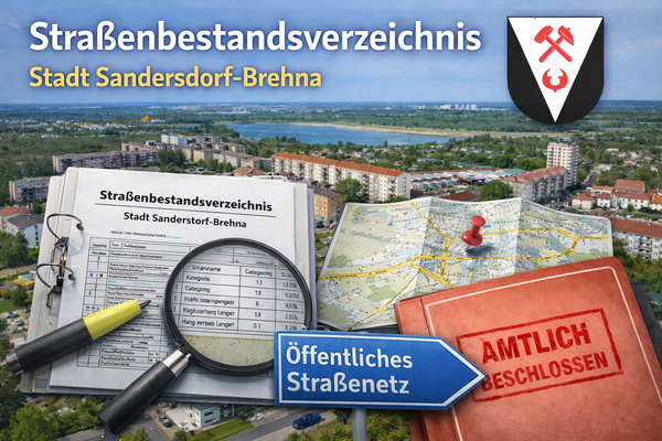 Bild zur Ver&ouml;ffentlichung des Stra&szlig;enverzeichnisses der Stadt Sandersdorf-Brehna vom 30.1.2026
