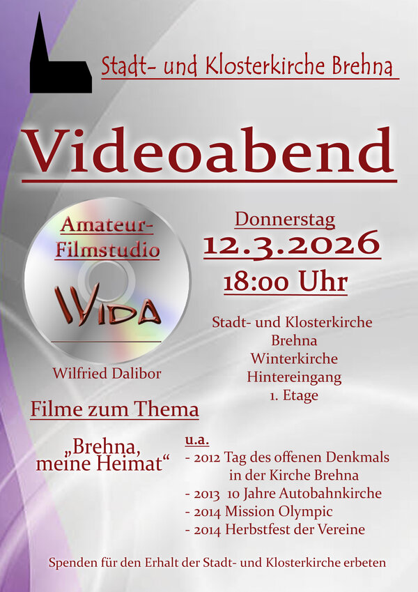 Videoabend in der Stadt- und Klosterkirche M&auml;rz 2026