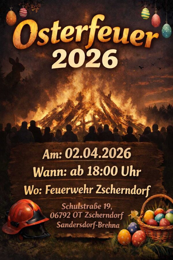 Osterfeuer in Zscherndorf 2026