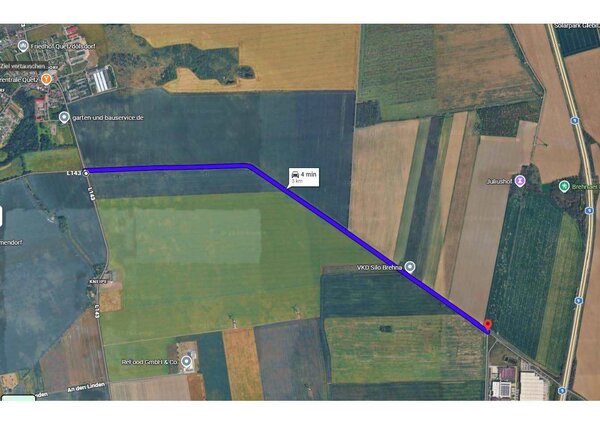 Bauarbeiten Brehna M&auml;rz 2026 - Lageplan