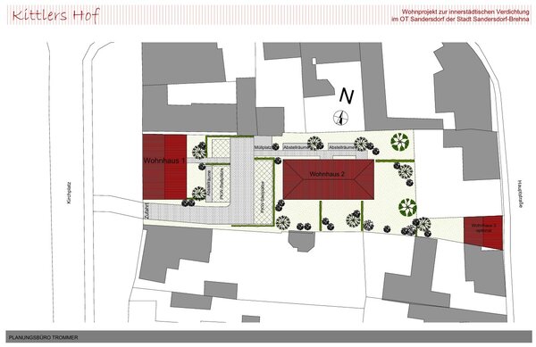Entwurf vom Planungsb&uuml;ro Trommer zu &raquo;Kittlers Hof&laquo;