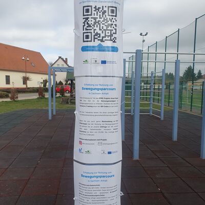 QR-Codes an der Workout-Anlage Sandersdorf