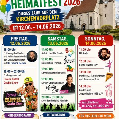Programmplakat Kinder- und Heimatfest Brehna