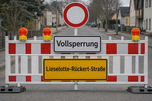 Vollsperrung Lieselotte-R&uuml;ckert Stra&szlig;e Zscherndorf im Juni 2026