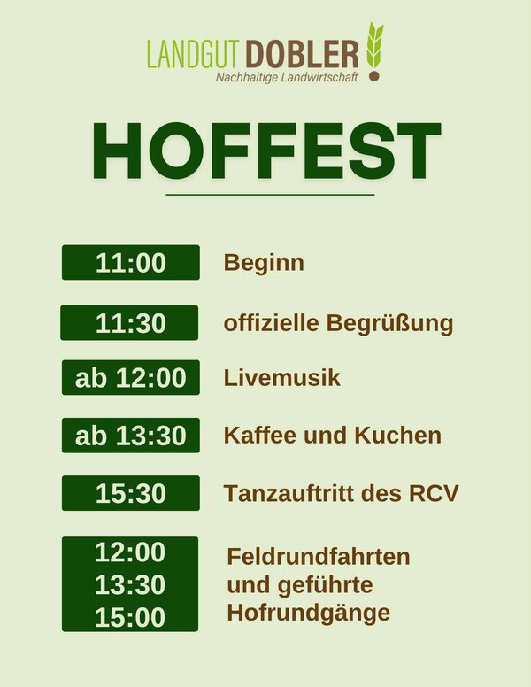 Bild vergr&ouml;&szlig;ern: Programm Landgut Dobler Hoffest