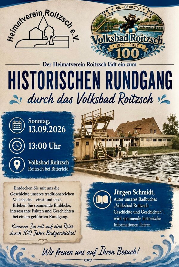 Historischer Rundgang durch das Volksbad Roitzsch 2026